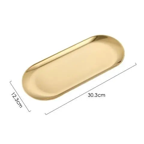 Stainless Steel Serving Tray – Rectangular Dessert Plate