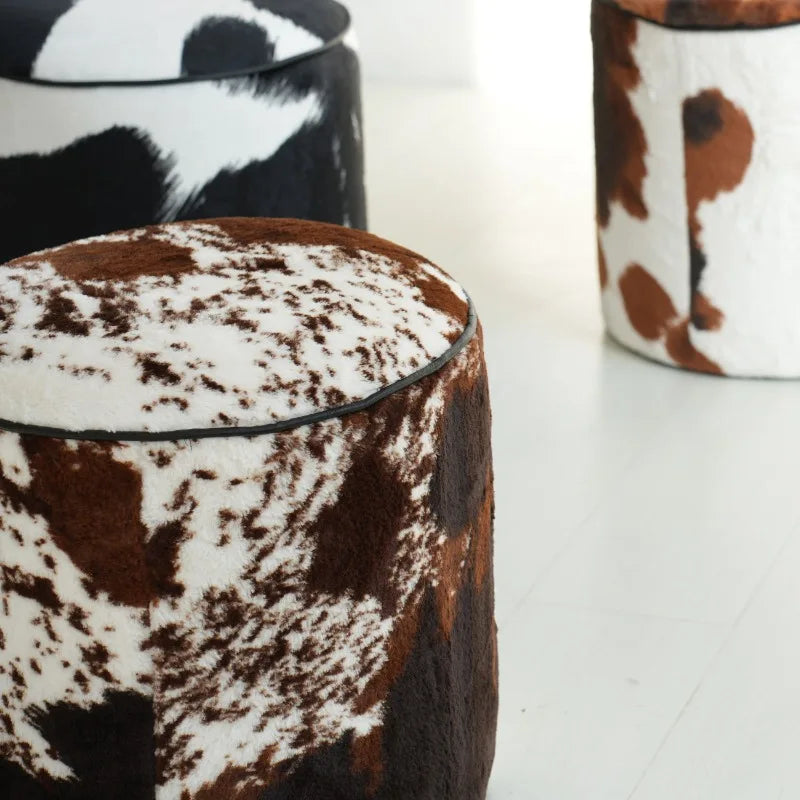 Pouf Repose-Pieds en Bois - Design Moderne Minimaliste