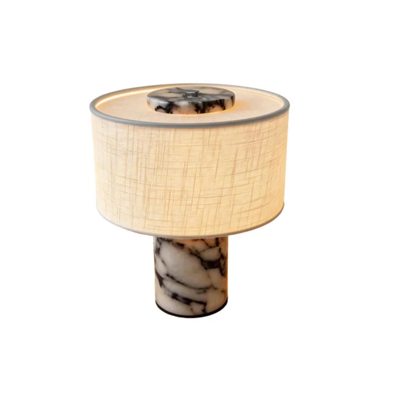 Marble Table Lamp – Fabric Shade