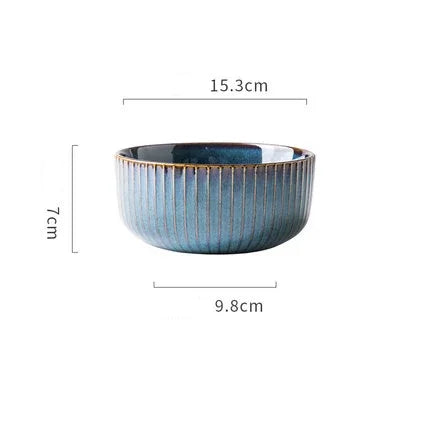 Bol en Céramique Émaillée Style Nordique pour Riz et Salade