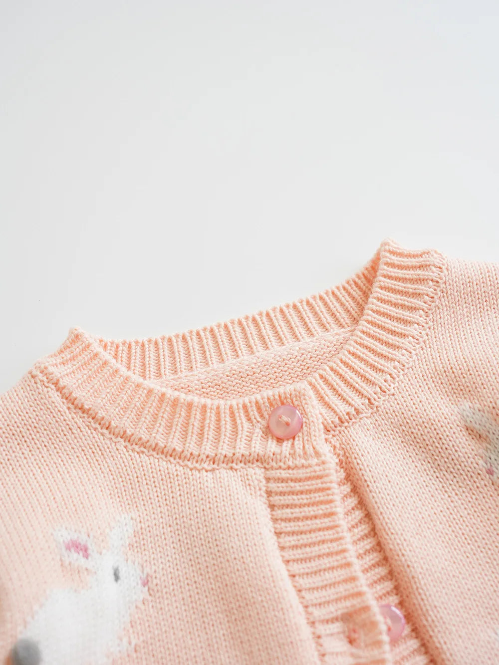 Cardigan Fille Brodé Motif Champignon