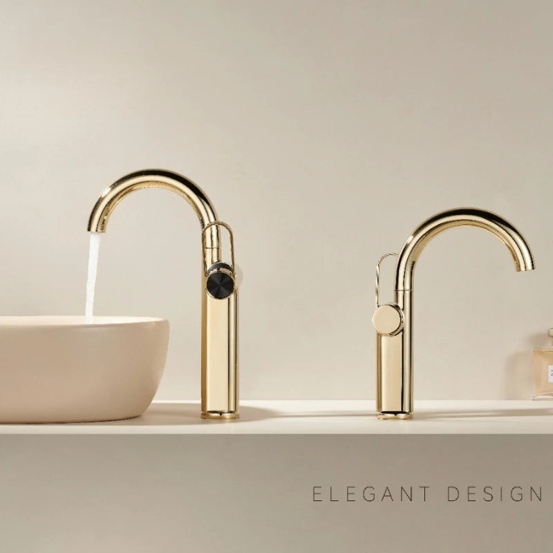 Robinet de Salle de Bain Pivotant en Laiton