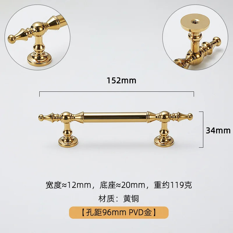 Bright Gold Handle – French Luxe Cabinet Pull