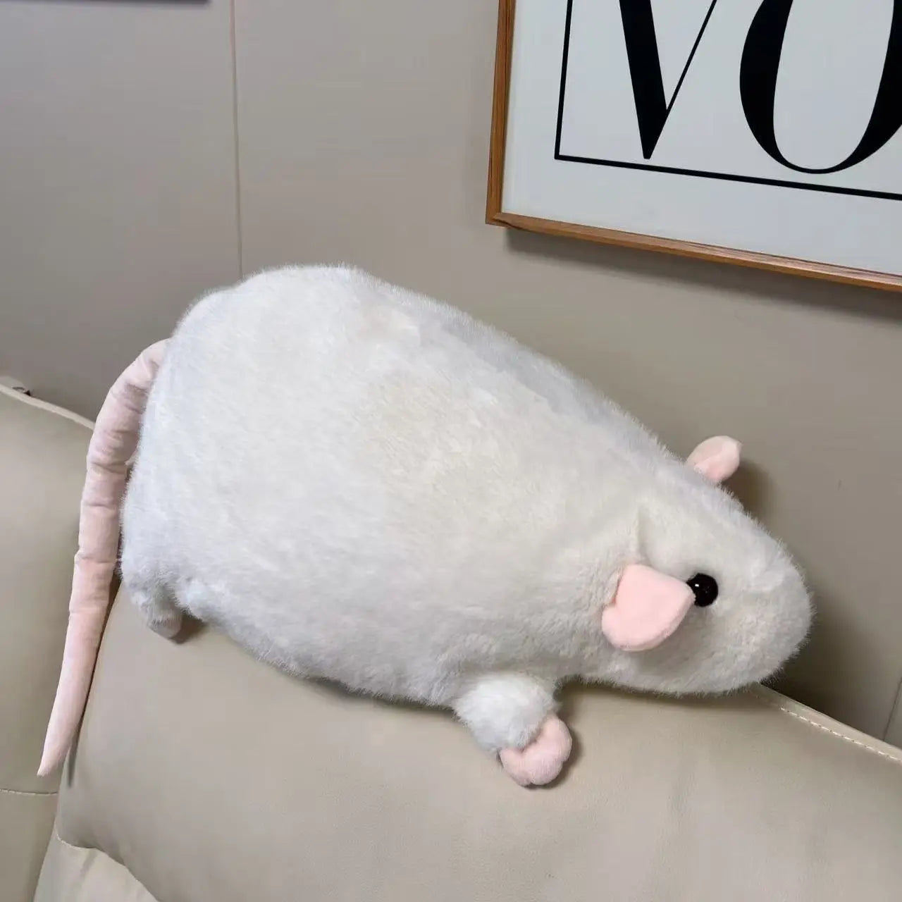 Cute 40/55/90cm Mouse Doll Cartoon Oversized Flower Branch Rat Doll Soft Plush Animal Figure Kids Gift Birthday Pet Cat Toy