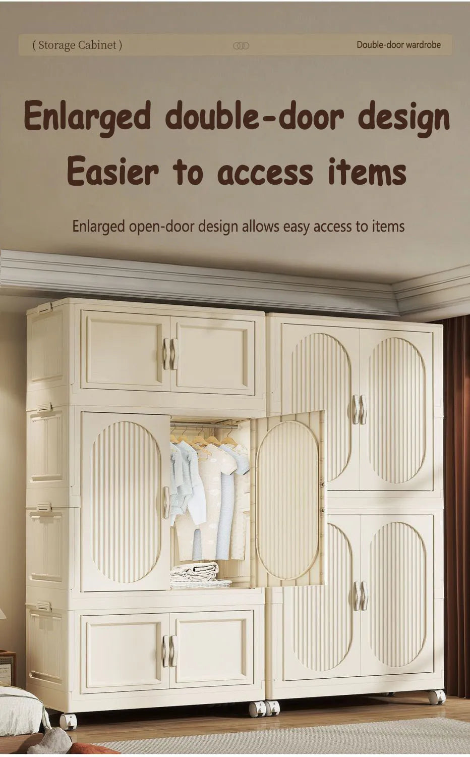 Armoire Pliable Enfant pour Vêtements et Jouets