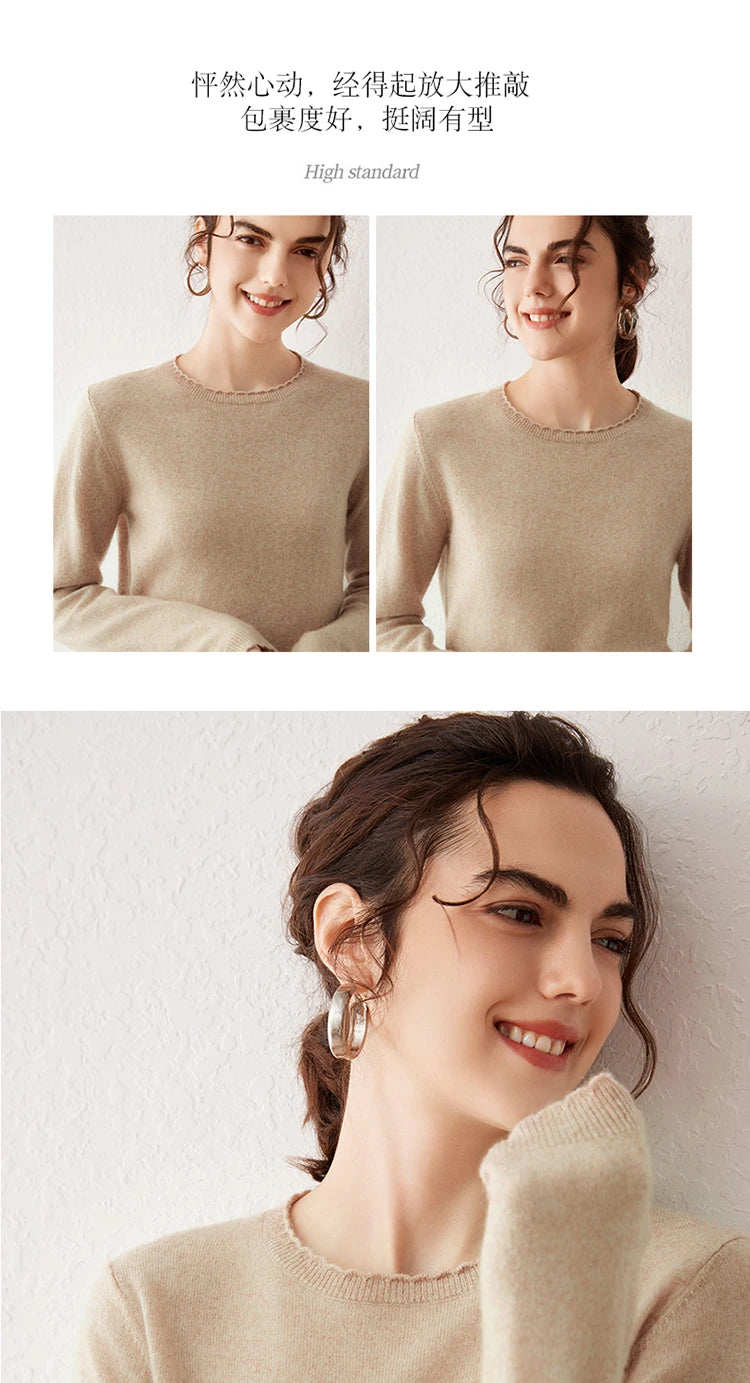 Pull Femme 100% Cachemire Basique