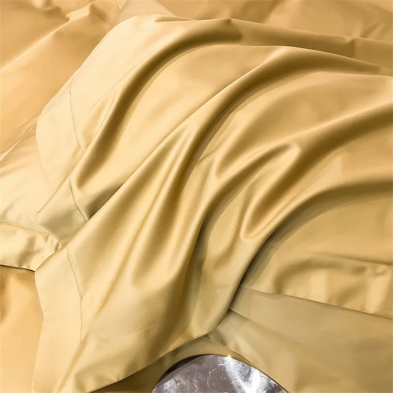 Parure de Lit Coton Égyptien 1000TC Ultra Douce 4 Pièces