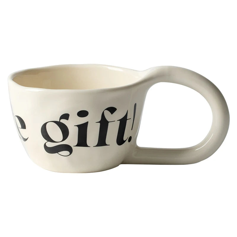 Ceramic Letter Mug – Creative Coffee Cup