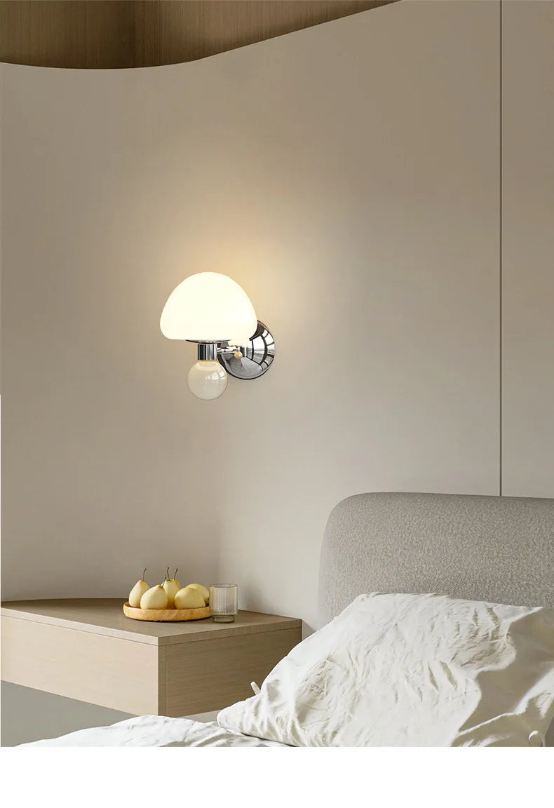 Applique Murale LED Champignon Crème à Tirette Enfant