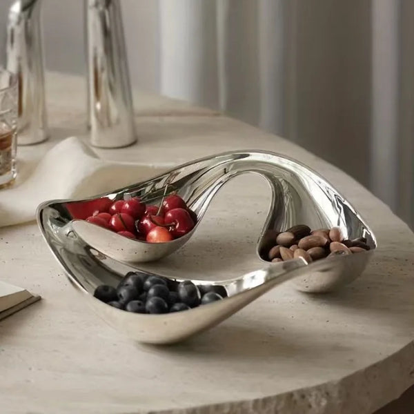 Plateau à Collations Acier Inoxydable Table Basse