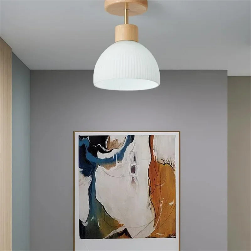 Lustre Bois Naturel Style Japonais Nordique Créatif