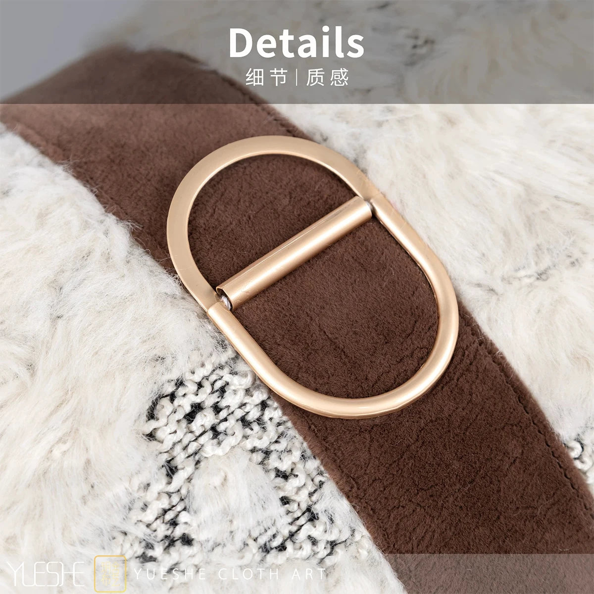 Housse de Coussin Laine Mélangée Blanc Parfumé Léger Luxe