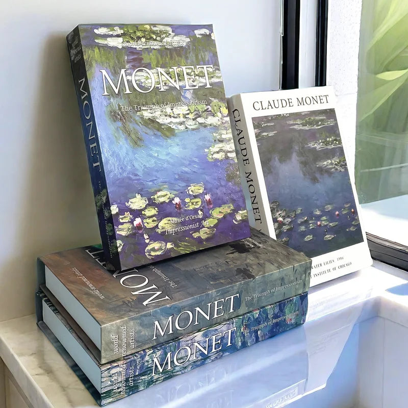 Faux Livres Décoratifs Boîte de Rangement Style Bauhaus