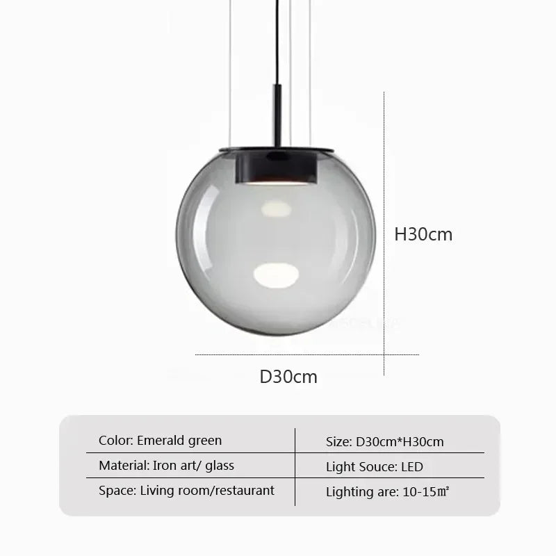 Suspension en Verre Design Moderne pour Salon