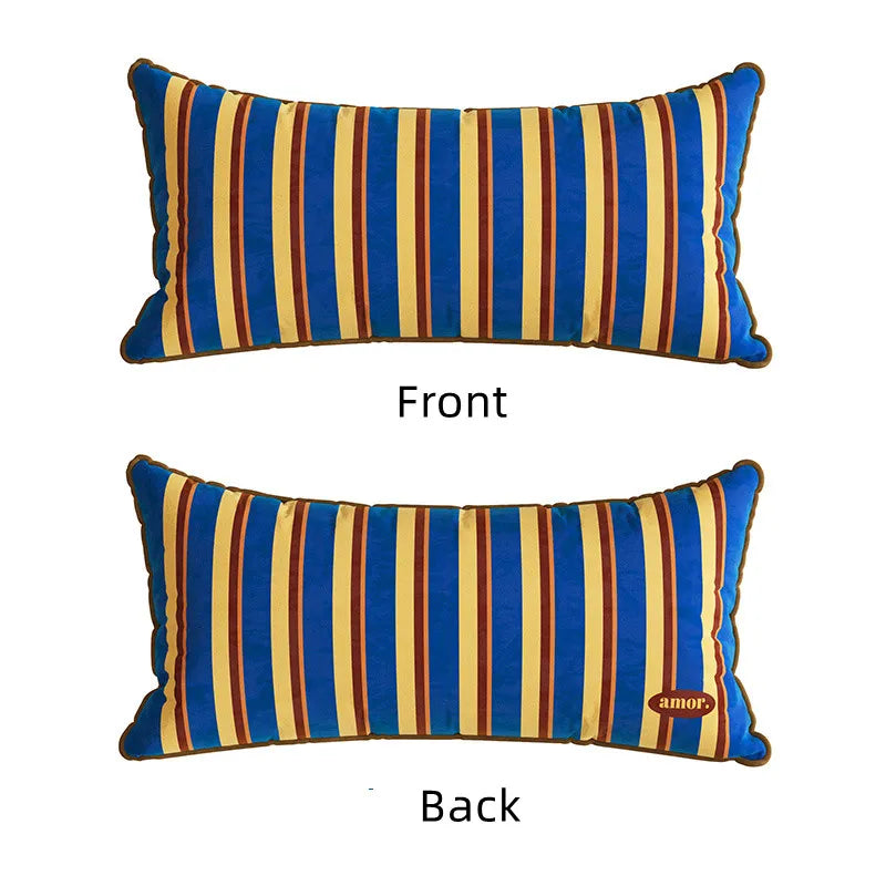 Striped Velvet Cushion Cover – Rectangle Throw Pillowcase, 30x70cm