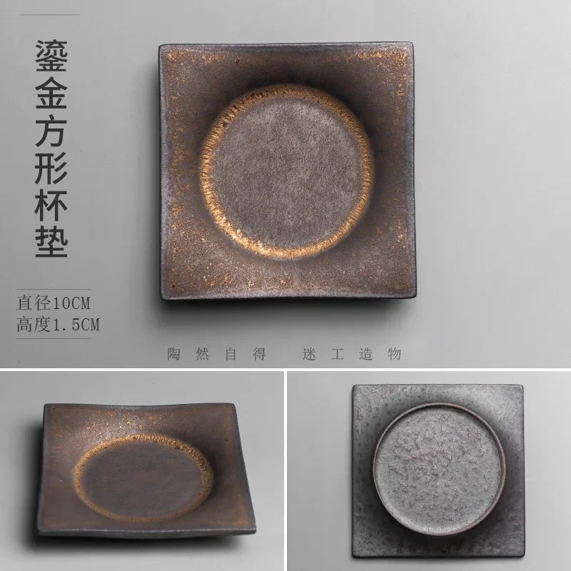 Tasse en Céramique Style Japonais Vintage Glaçure Rouille