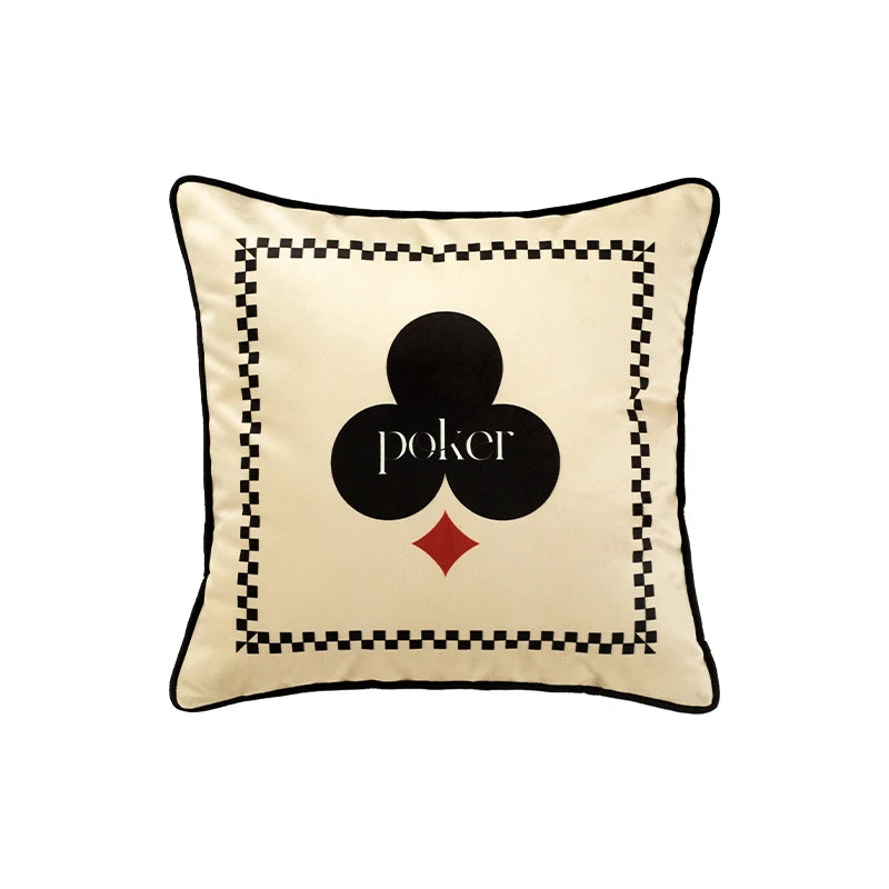 Housse de Coussin Florale en Velours - Style Rétro Noir et Blanc