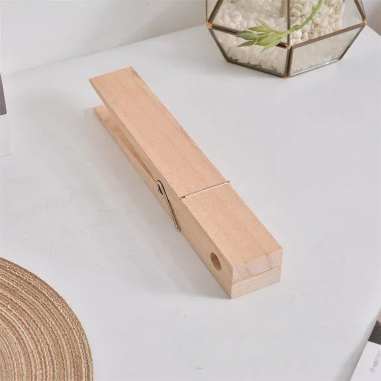 Pince à Serviette Murale en Bois - Porte-Serviette Décoratif