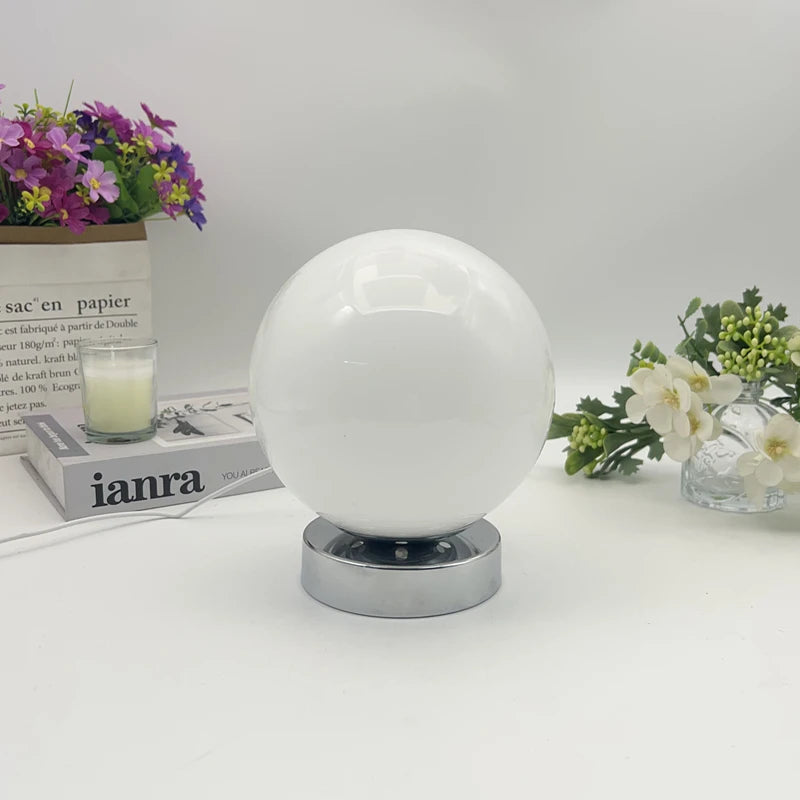 Lampe de Table en Verre USB - Style Murano Contemporain