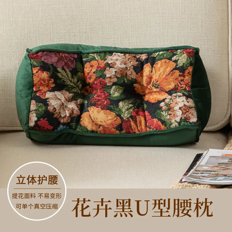 Coussin Lombaire Décoratif Jacquard - Motif Moderne