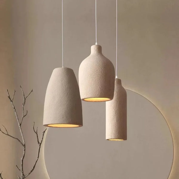 Suspension Wabi-Sabi Style Japonais - Luminaire Artisanal