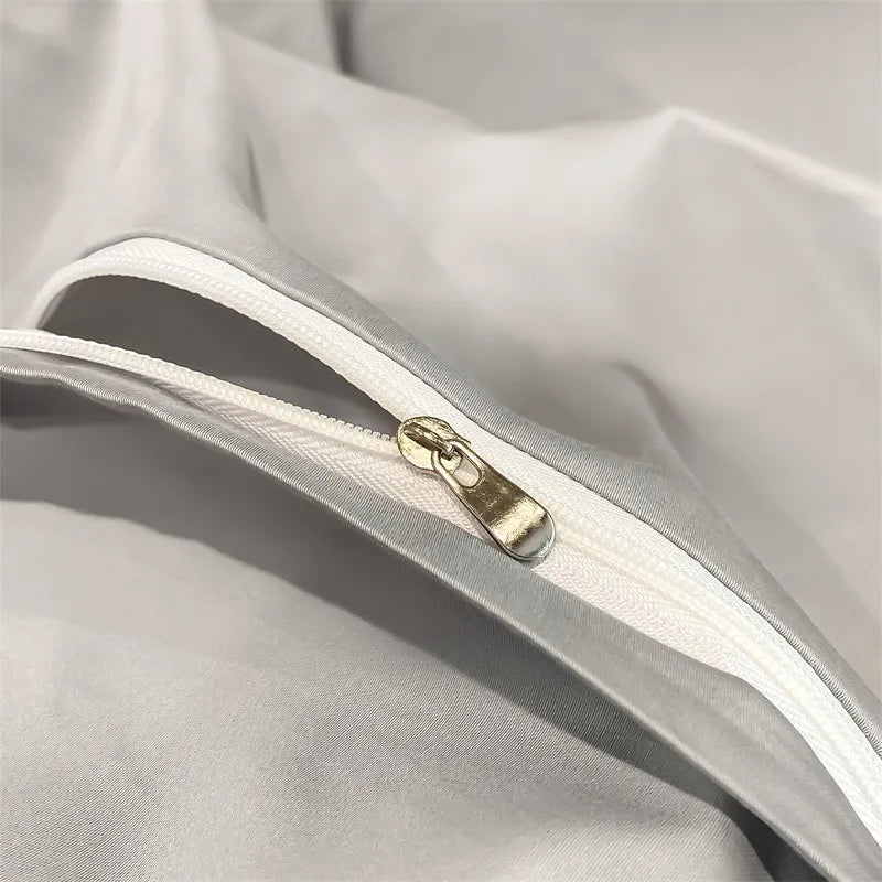 Parure de Lit Coton Égyptien 1000TC Ultra Douce 4 Pièces