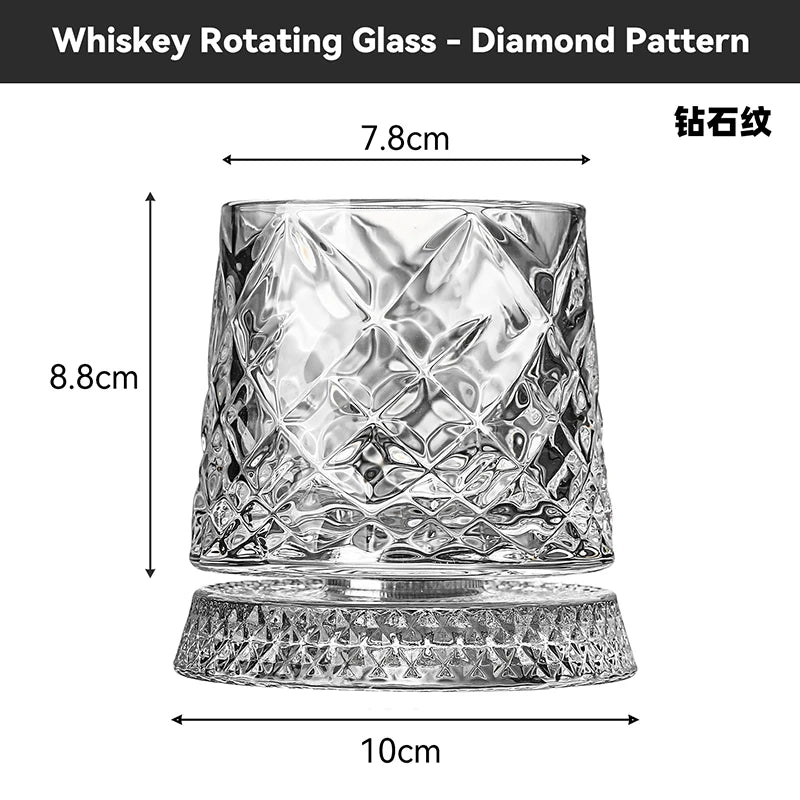 Verre à Whisky Rotatif à Base Tournante 360 Degrés