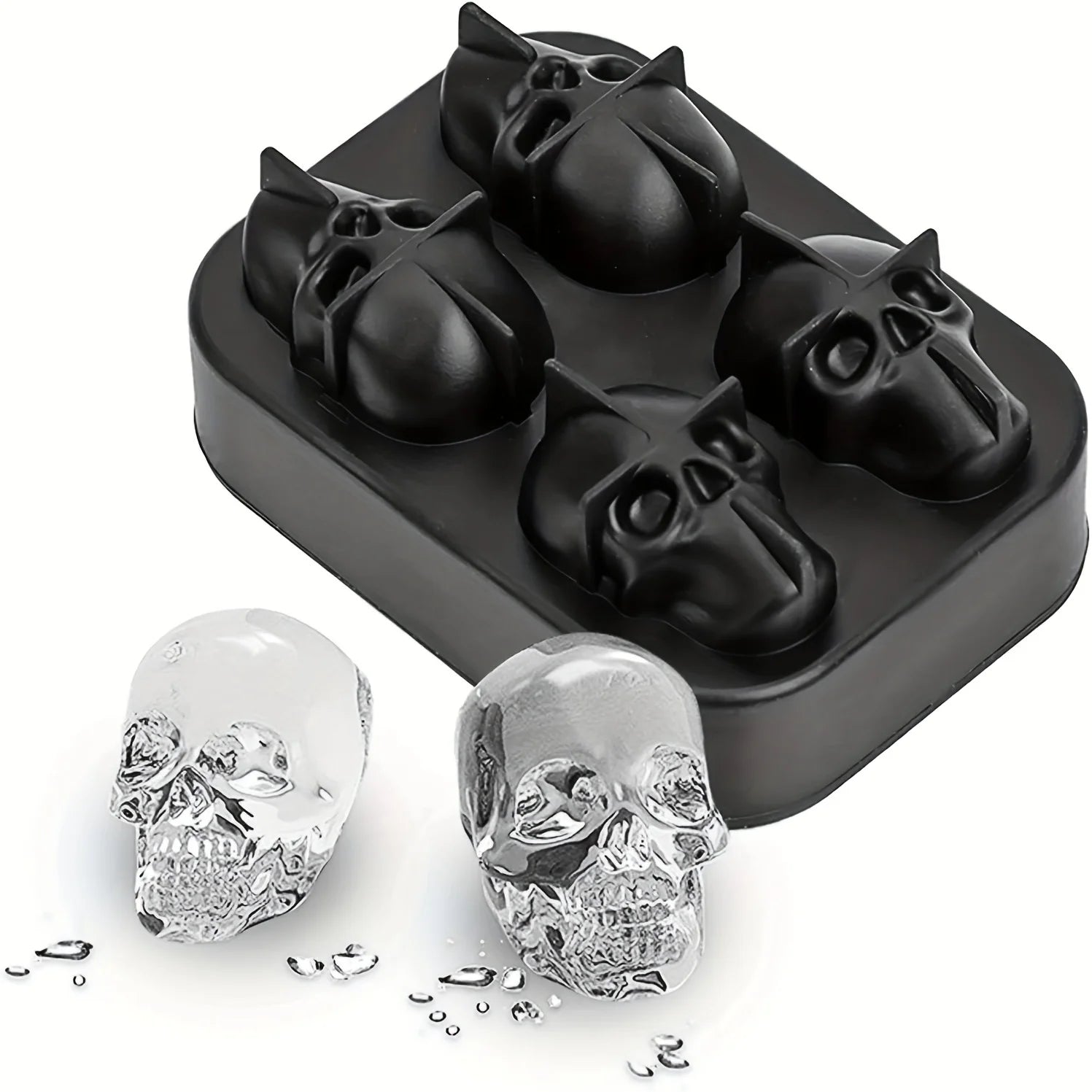 Moule à Glace Crâne 3D en Silicone Flexible