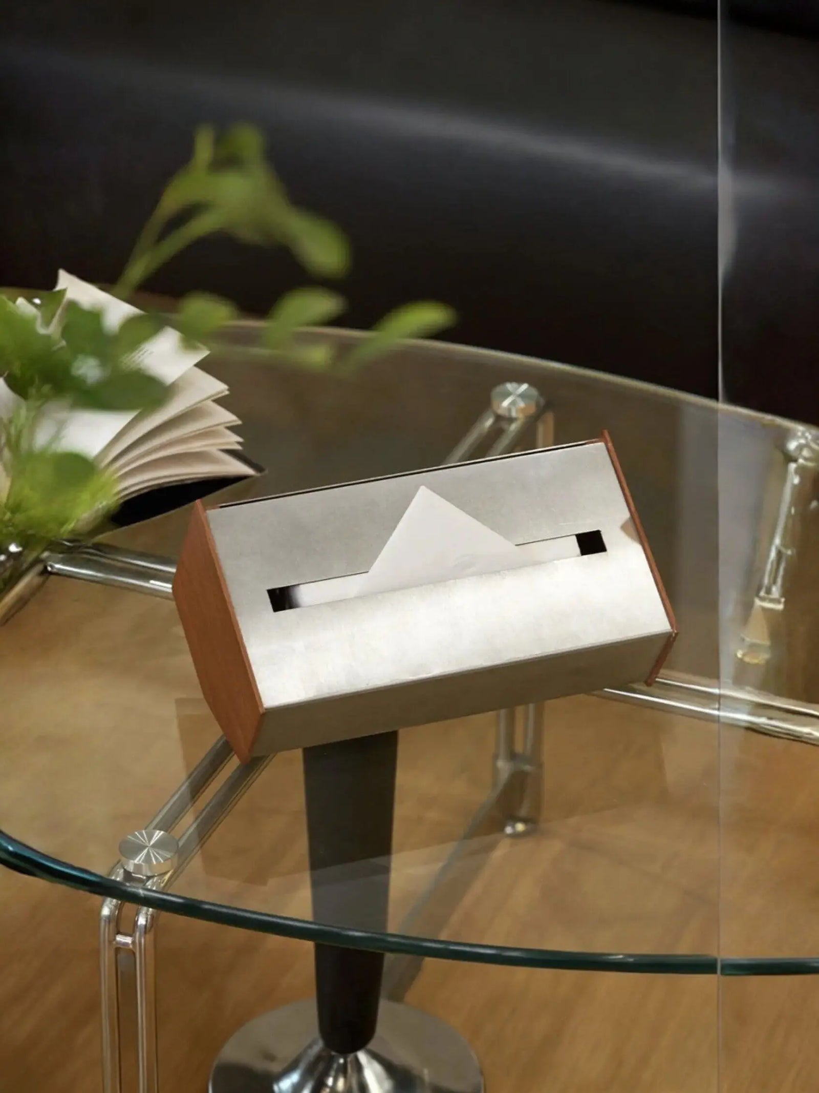 Boîte à Mouchoirs Acier Inoxydable Luxe Table Basse