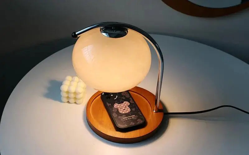 Lampe de Bureau Bougeoir en Verre Style Rétro