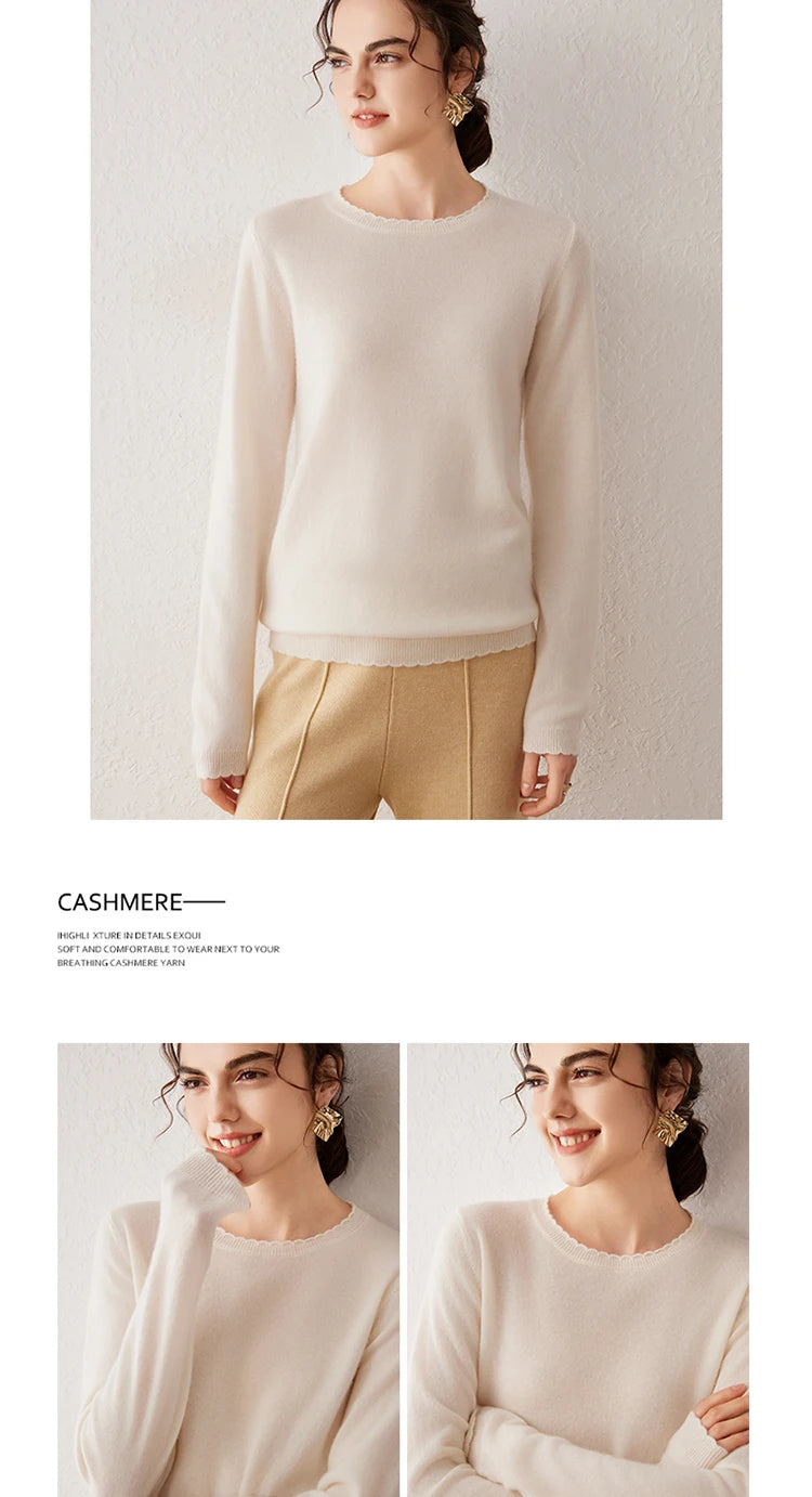 Pull Femme 100% Cachemire Basique
