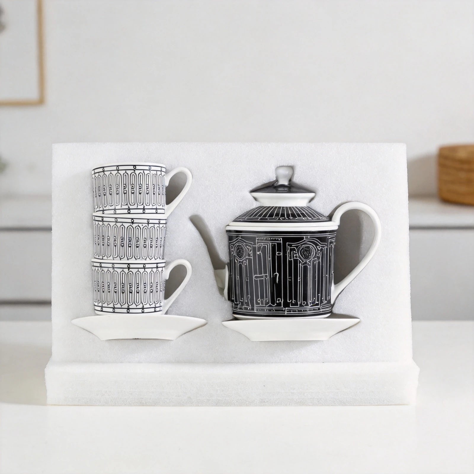 Set de Thé Céramique Style Anglais Coffret Cadeau