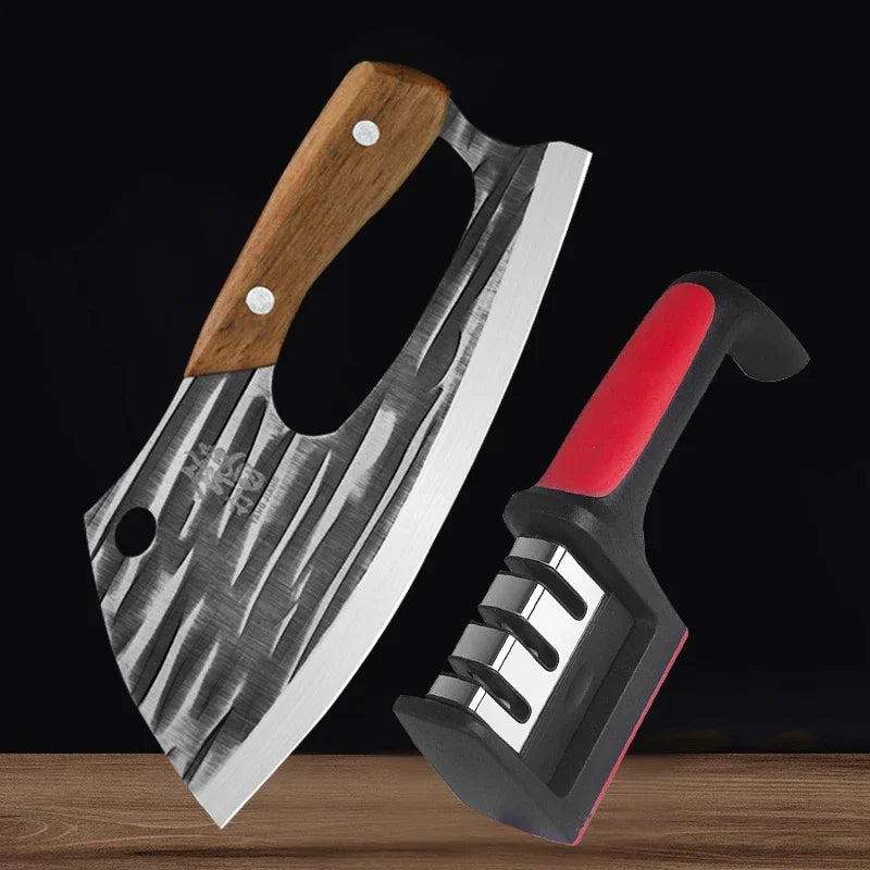 Couteau de Chef Forgé Main Économie d'Effort Inox