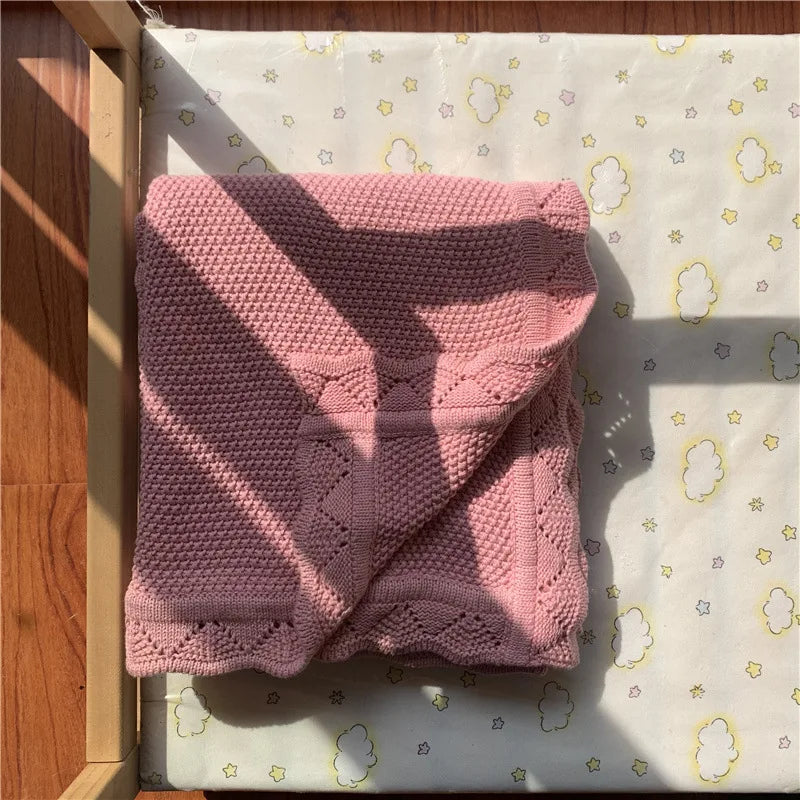 Couverture Bébé Tricotée Style Nordique