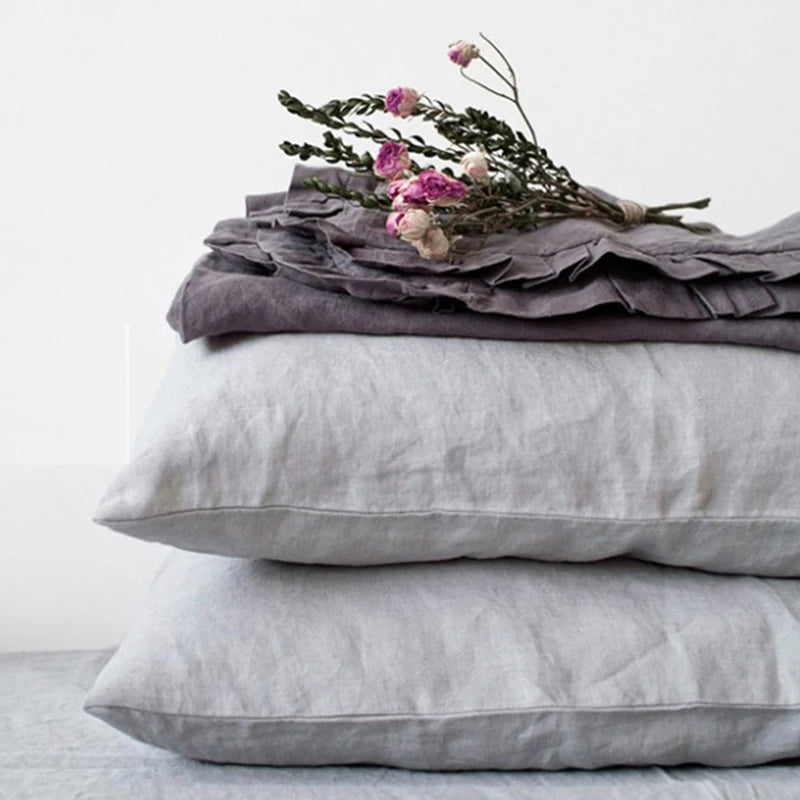 Housse de Coussin en Lin Naturel
