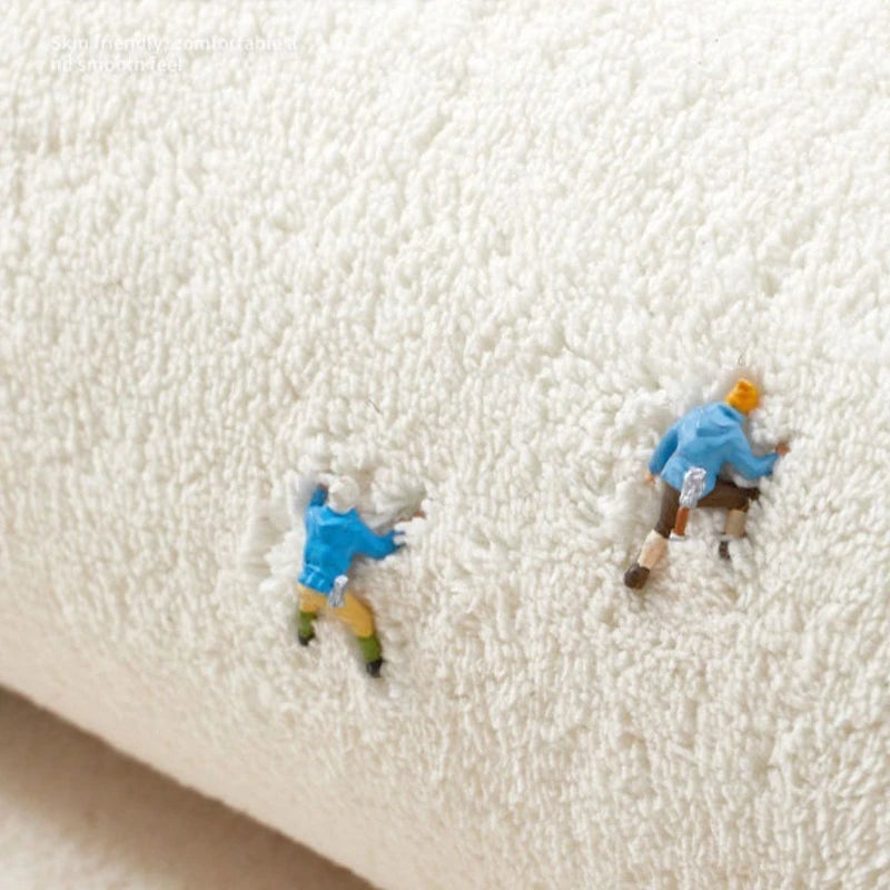 Tapis Forme Irrégulière Moderne Peluche Épaisse Chambre