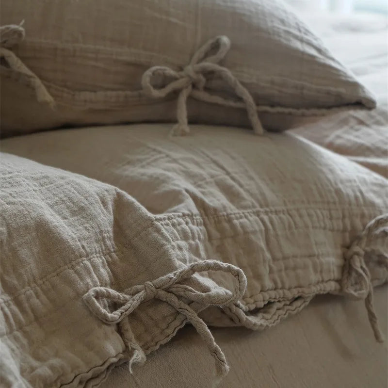 Parure de Lit en Gaze de Coton 3 Pièces