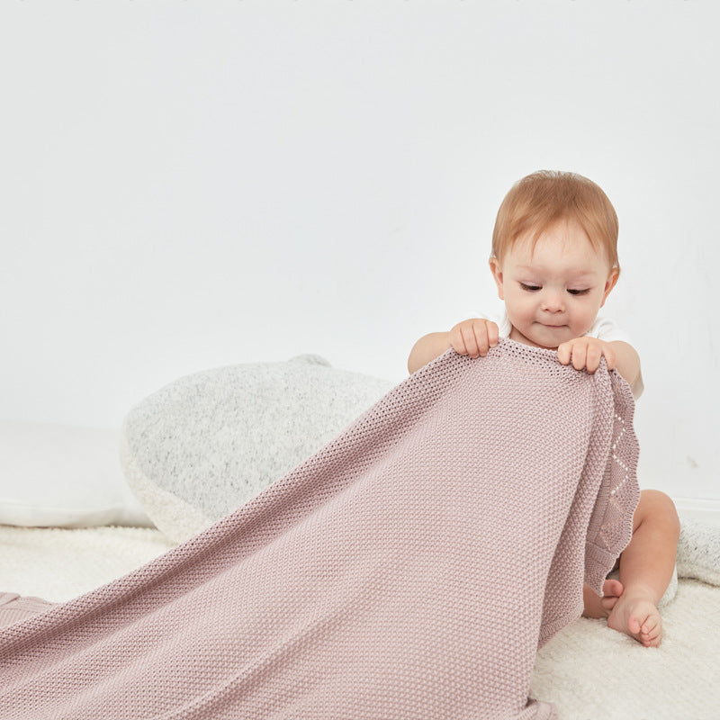 Couverture Bébé Tricotée Style Nordique