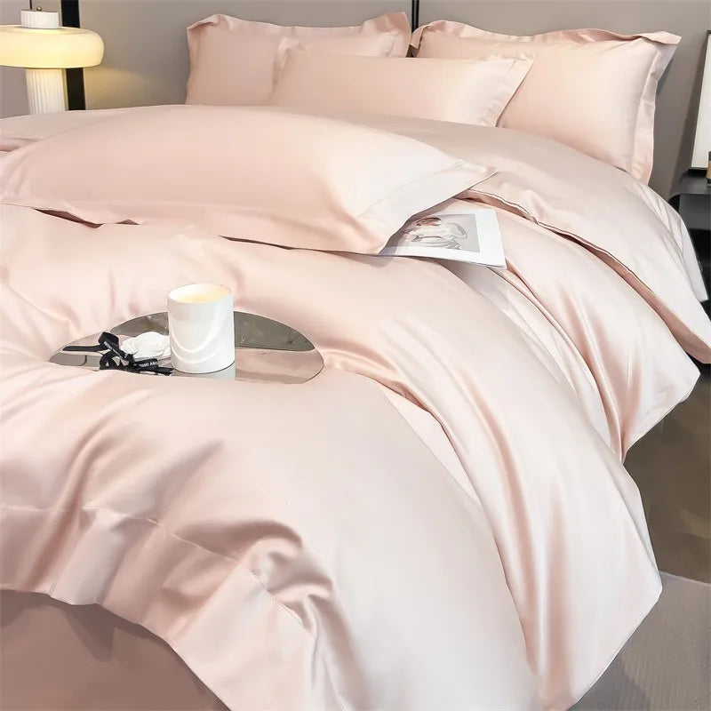 Parure de Lit Coton Égyptien 1000TC Ultra Douce 4 Pièces