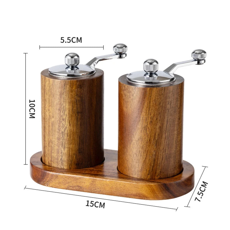 Ensemble Moulins à Poivre et Sel Bois d'Acacia Classique