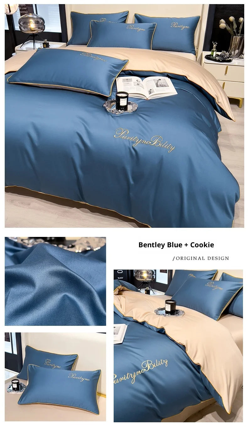 Set Housse de Couette Coton Égyptien avec Taies