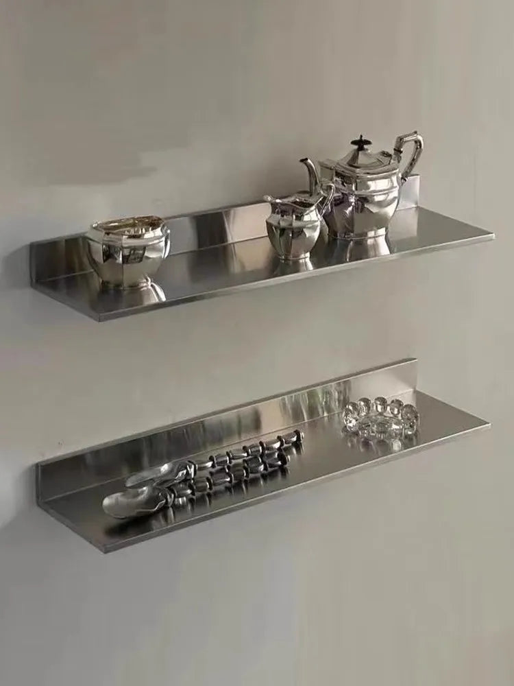 Wall-Mounted Stainless Steel Shelf – Minimalist Display Rack