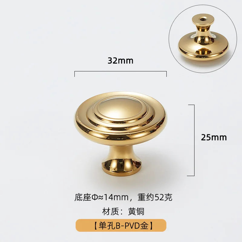 Bright Gold Handle – French Luxe Cabinet Pull