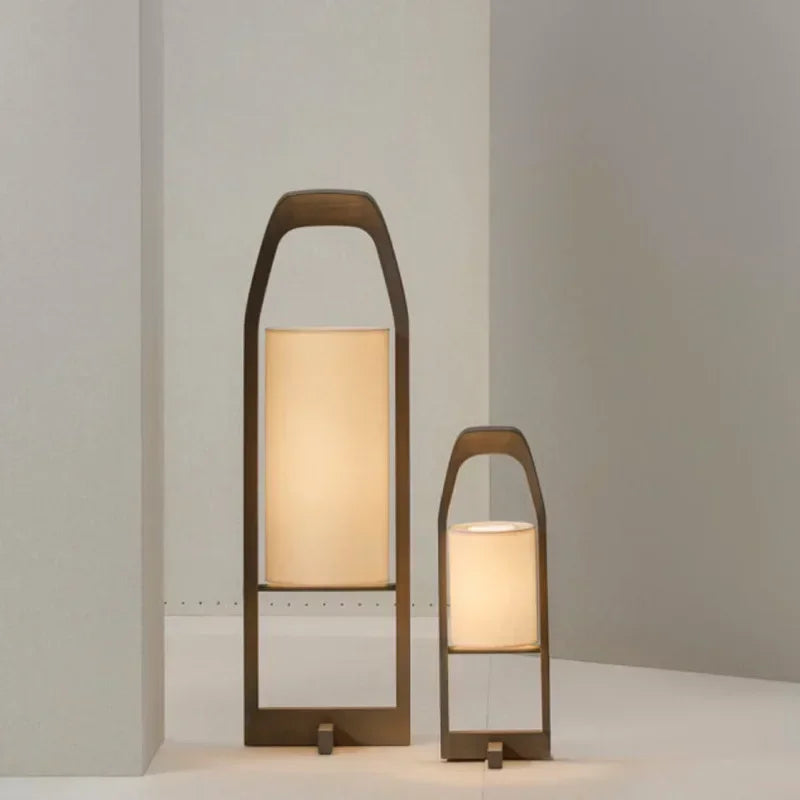 Lampadaire en Bois Massif - Style Japonais Wabi-Sabi