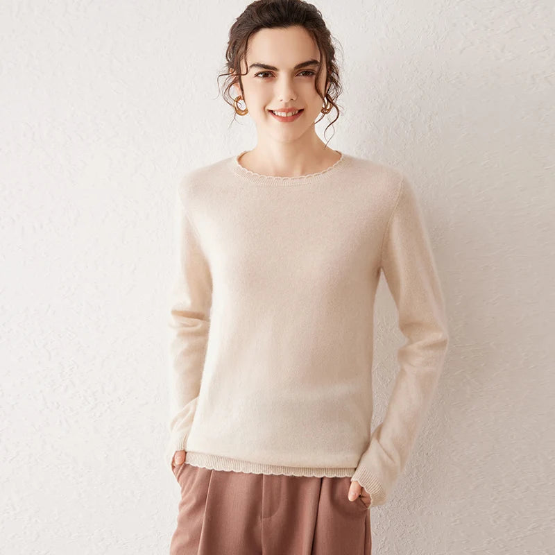 Pull Femme 100% Cachemire Basique