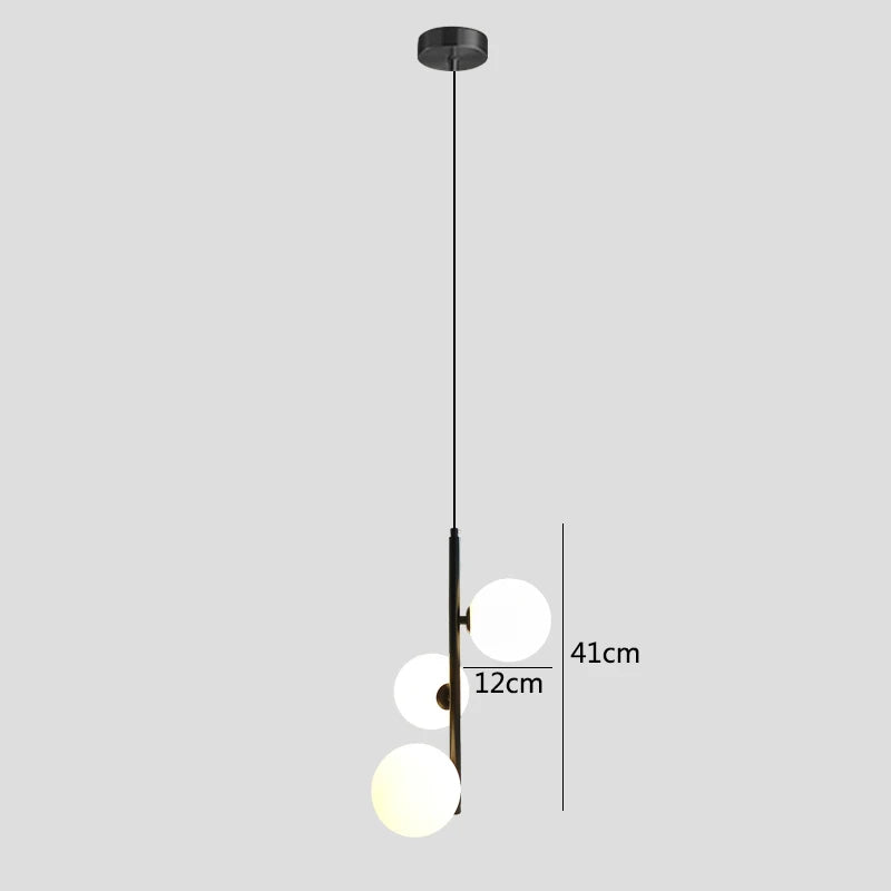 Suspension Boule de Verre Nordique - Laiton ou Noir