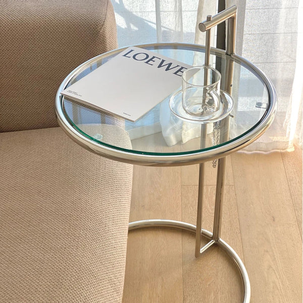 Table Basse Relevable en Verre - Design Marocain Moderne