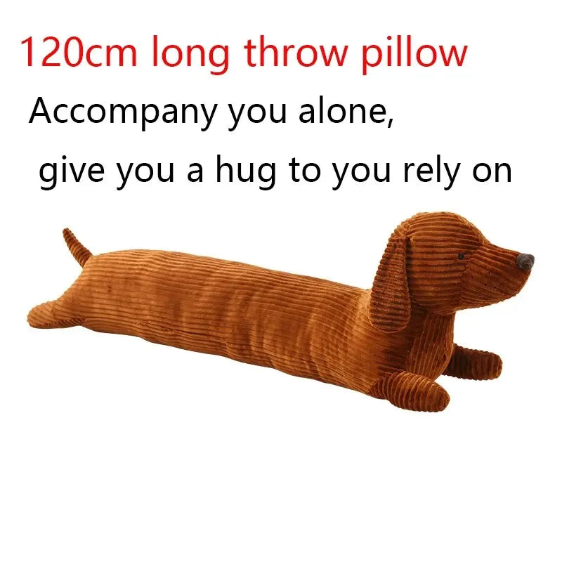 Coussin Corps Teckel Brodé - Oreiller Décoratif XXL
