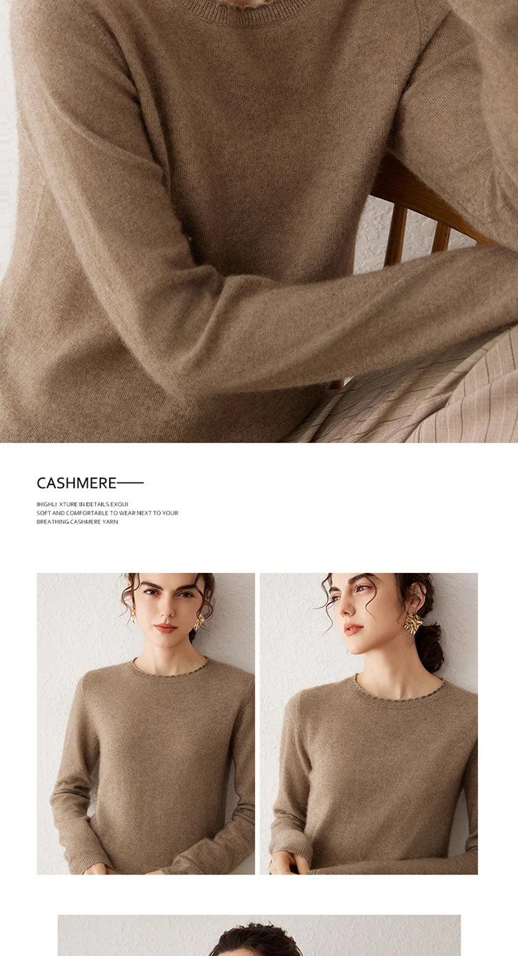 Pull Femme 100% Cachemire Basique