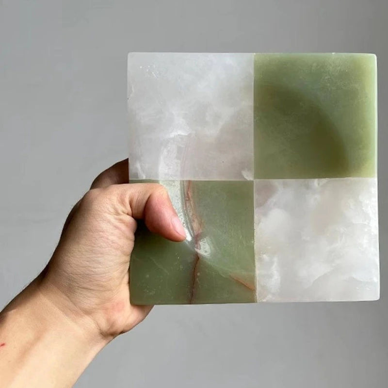 Plateau Marbre Assemblé Carré pour Comptoir et Bijoux